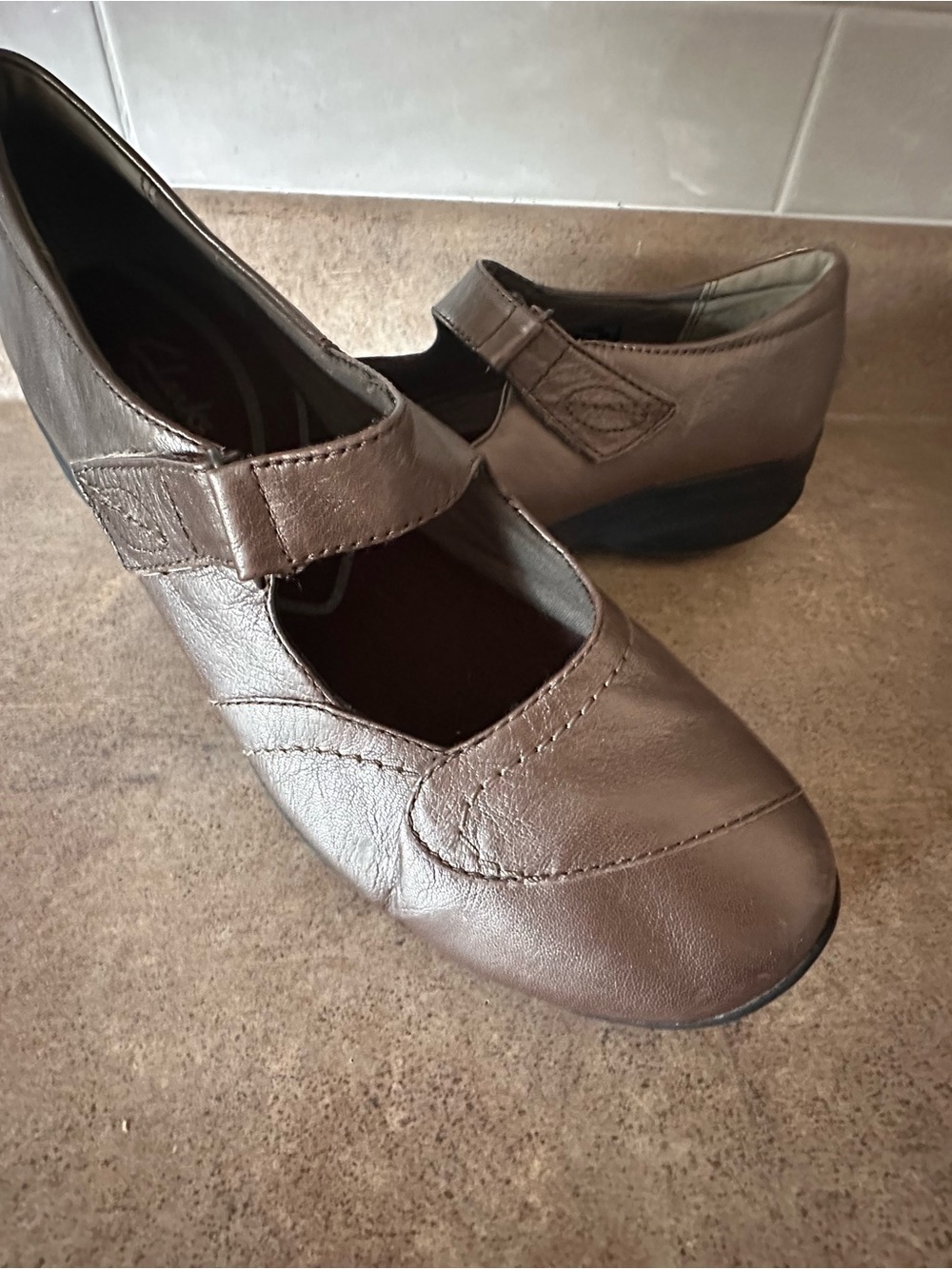 Clarks Comfort Mary Jane Women’s Shoes in Metallic Bronze Size 9.5W